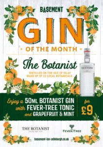 The Basement Gin of the Month The Botanist October 2021