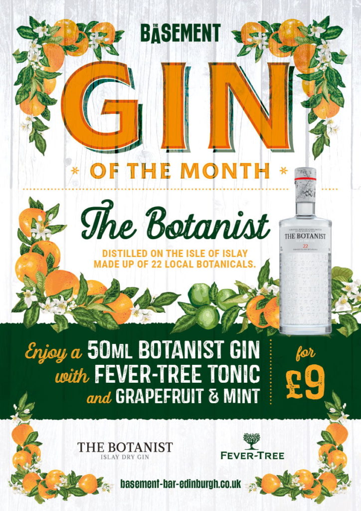 The Basement Gin of the Month The Botanist October 2021